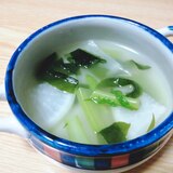 生姜風味☆大根と大根葉とわかめのスープ